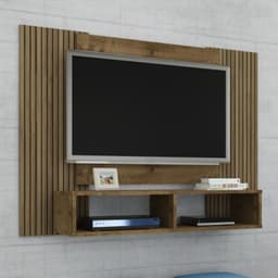 Painel para TV Tate Madeira Ripado