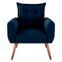 Poltrona Decorativa Alison Suede Azul