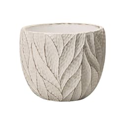 Cachepot Folhagem Off White 15 cm