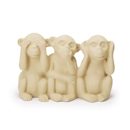 Escultura Macacos Bege