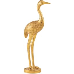 Escultura Pássaro Dourada 41 cm