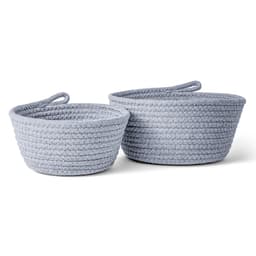Kit com 2 Cestos Cotton Cinza
