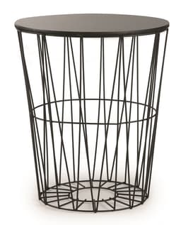 Mesa Lateral Feixe Preta 35x30 cm
