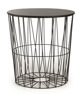 Mesa Lateral Feixe Preta 41x38 cm