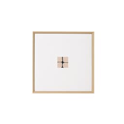 Quadro Decorativo Minimal I Madeira e Branco