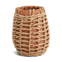 Vaso Decorativo Trama 18x15 cm Marrom