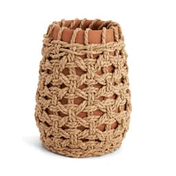 Vaso Decorativo Trama 22x17 cm Marrom