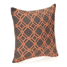 Capa para Almofada Mazzer Marrom e Laranja