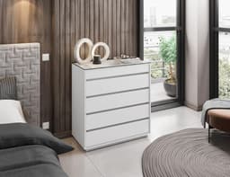 Comoda 5 Gavetas Serena Branco