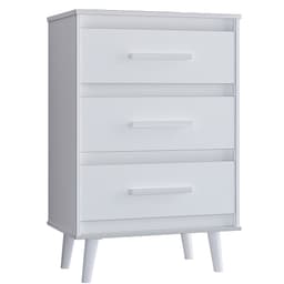 Comoda 3 Gavetas 61 cm Mila Branco Mobbs