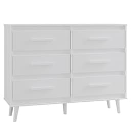 Comoda 6 Gavetas 120 cm Mila Branco Mobbs
