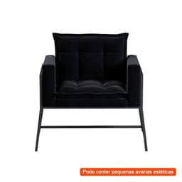[OUTLET] Poltrona Nixon Suede Preto
