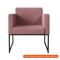 [OUTLET] Poltrona Sara Suede Rosa Claro