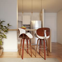 Banqueta Giratória Arnhem Branca