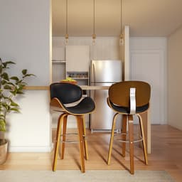 Banqueta Giratória Arnhem Preta