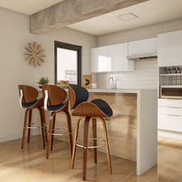 Banqueta Giratória Leiden Preta