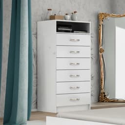 Cômoda Thoren 6 Gavetas Branca
