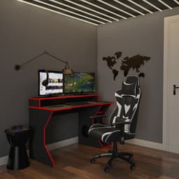 Cadeira Gamer Smartness Preta e Branca