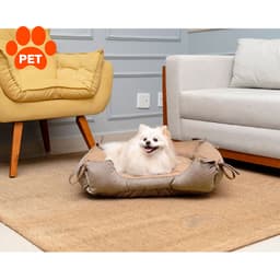 Cama para Pet Akita Suede Bege 55 cm