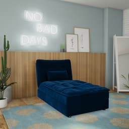 Chaise Patricia Veludo Azul