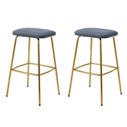 Conjunto com 2 Banquetas Connie Cinza Escuro