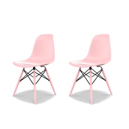 Conjunto com 2 Cadeiras Eames DSW Rosa