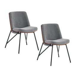 Conjunto com 2 Cadeiras Lyra Cinza