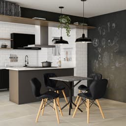 Conjunto com 2 Cadeiras Malu Preto