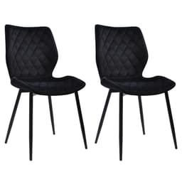 Conjunto com 2 Cadeiras Palmer Preto