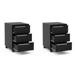 Conjunto com 2 Gaveteiros Maia I 6 GV Preto