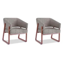Conjunto com 2 Poltronas Air Cimento