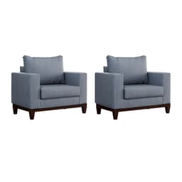 Conjunto com 2 Poltronas Davos Cinza