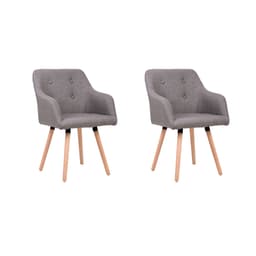 Conjunto com 2 Poltronas Lilian Cinza Claro