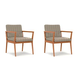 Conjunto com 2 Poltronas Miami Linho Areia