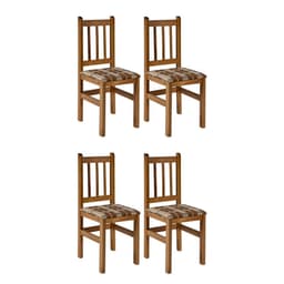 Conjunto com 4 Cadeiras Di Marzio Marrom