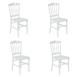Conjunto com 4 Cadeiras Dior Resina Branco