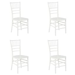 Conjunto com 4 Cadeiras Tiffany Branco