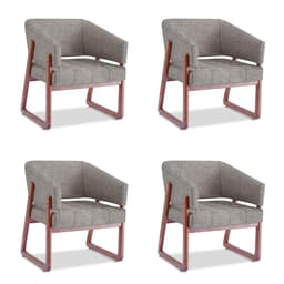 Conjunto com 4 Poltronas Air Cimento