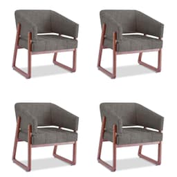 Conjunto com 4 Poltronas Air Cinza
