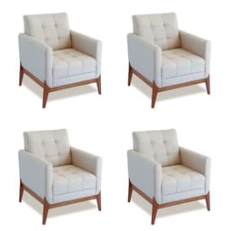 Conjunto com 4 Poltronas Brooks Areia