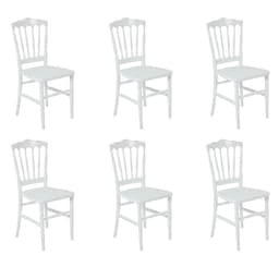 Conjunto com 6 Cadeiras Dior Resina Branco