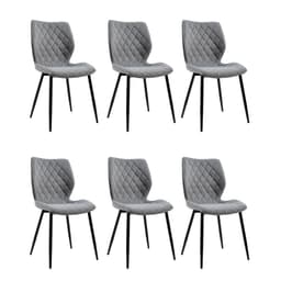 Conjunto com 6 Cadeiras Palmer Cinza