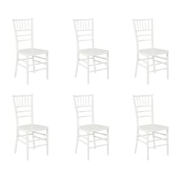 Conjunto com 6 Cadeiras Stella Branco