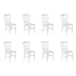 Conjunto com 8 Cadeiras Dior Resina Branco
