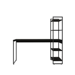 Escrivaninha com Estante Nanda Preta 146 cm