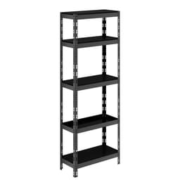 Estante Leeds Preta 180x68 cm