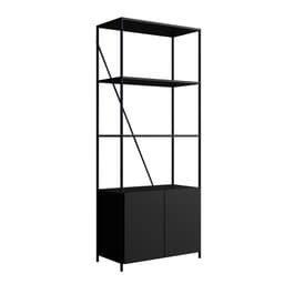 Estante Steel Wood 2 PT Preta