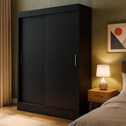 Guarda-Roupa Casal Boreal 2 Portas Preto