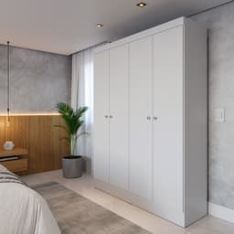 Guarda-Roupa Casal Boreal 4 Portas Branco
