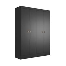 Guarda-Roupa Casal Boreal 4 Portas Preto